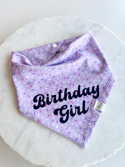 Birthday Girl Classic Wrinkle Resistant Bandana - Pet Musings