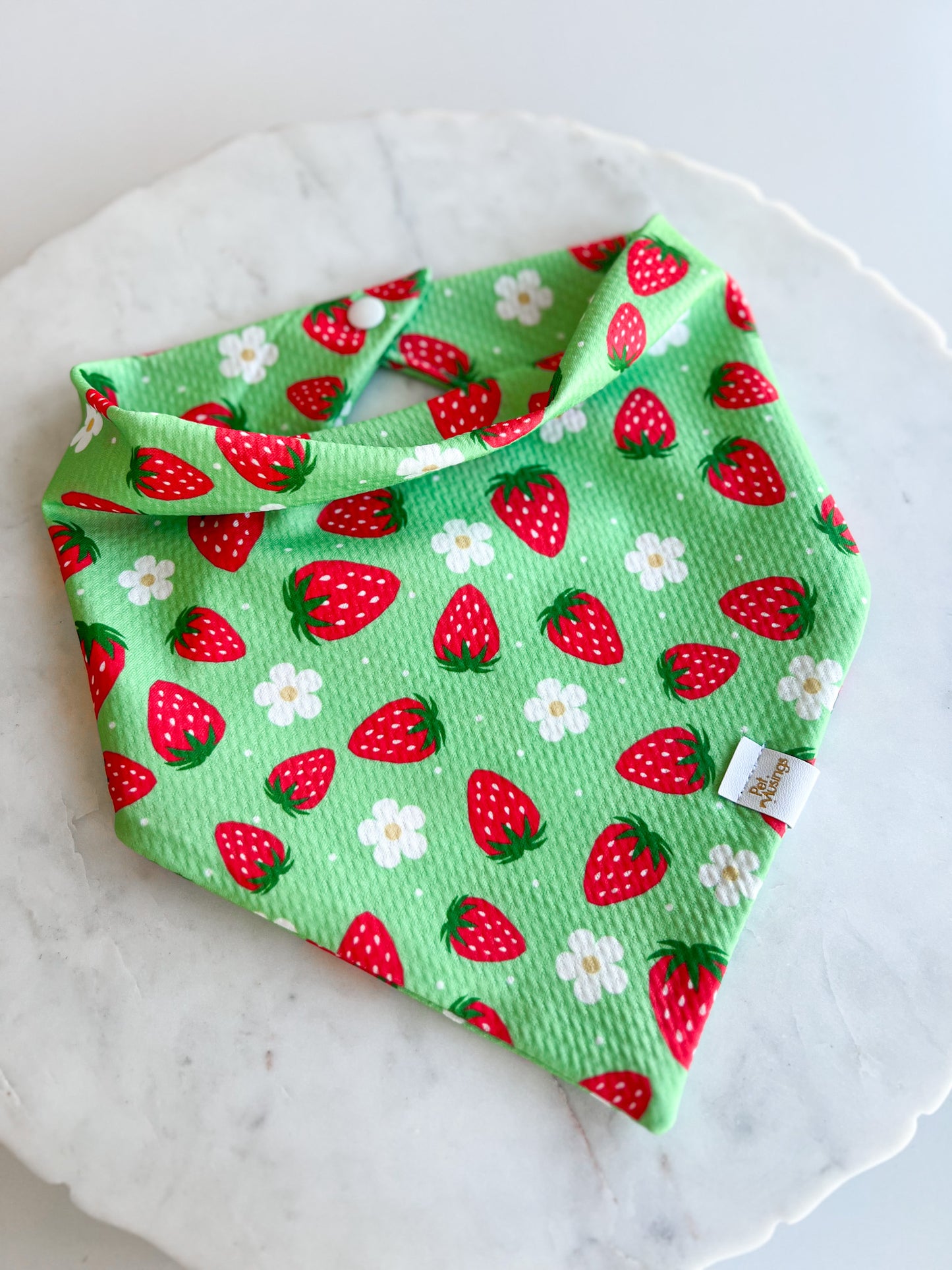 Strawberry Wrinkle Resistant Bandana