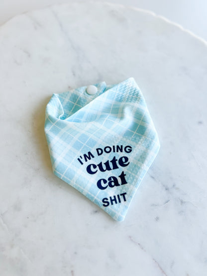 Customizable Orange Plaid Wrinkle Resistant Bandana - Pet Musings