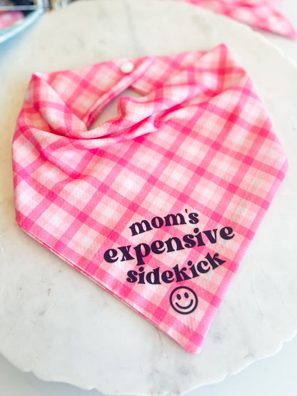 Customizable Orange Plaid Wrinkle Resistant Bandana - Pet Musings