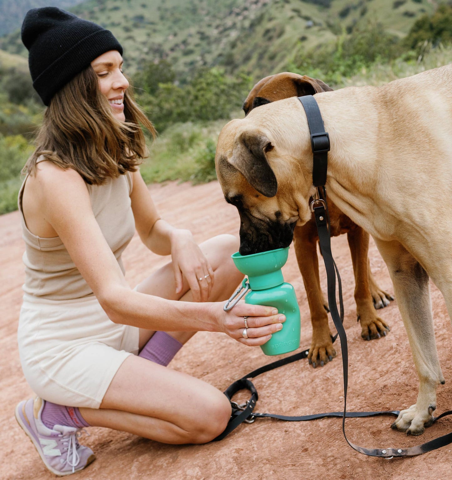 Green Flip Dog Travel Bottle