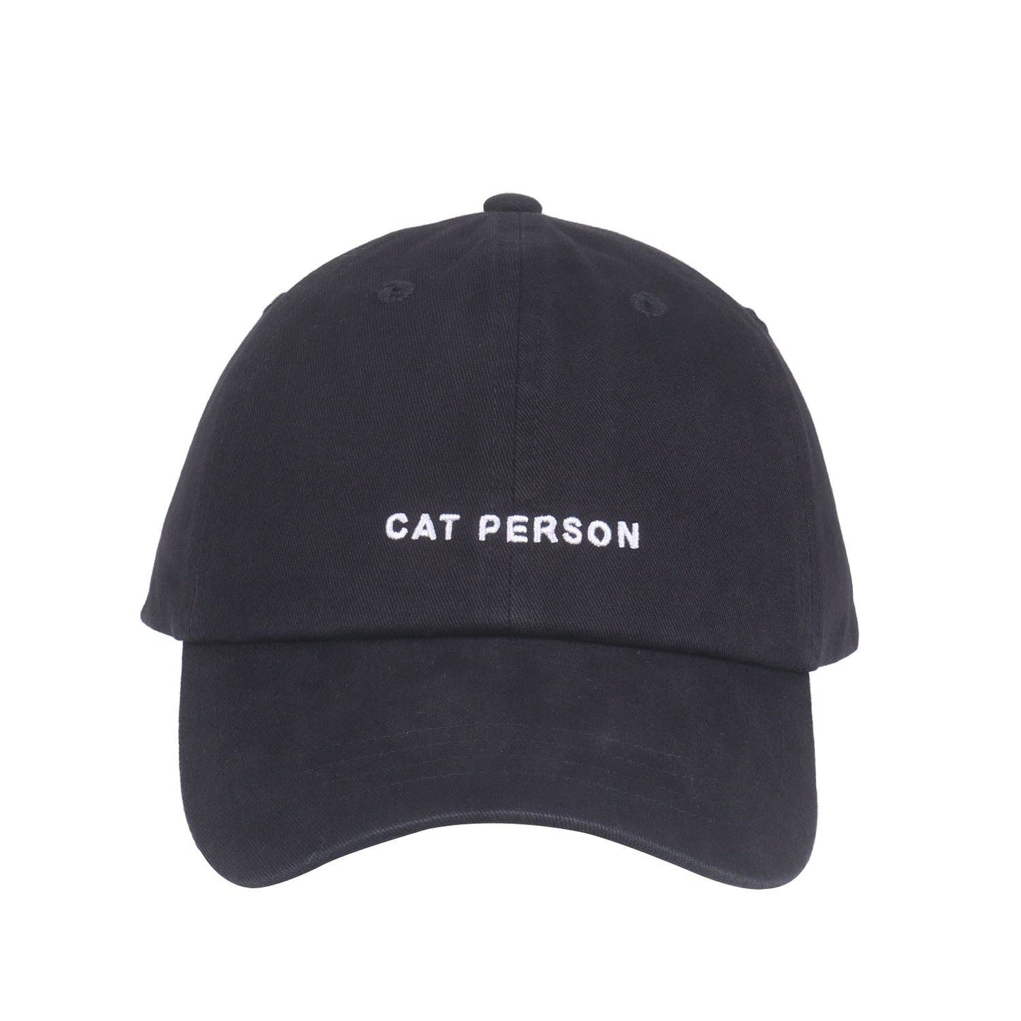 Hatphile Cat Person Soft Baseball Cap: Black - Pet Musings