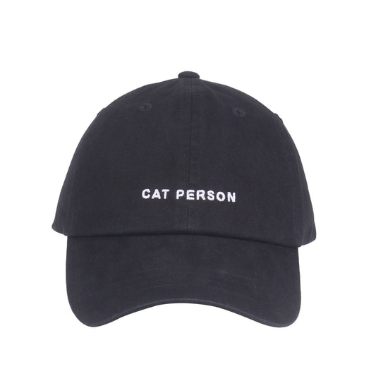 Hatphile Cat Person Soft Baseball Cap: Black - Pet Musings