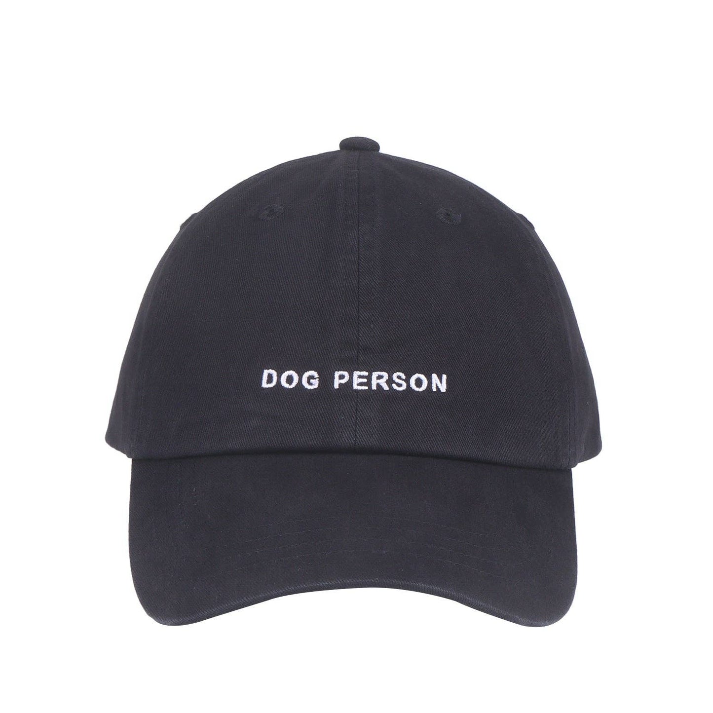 HatPhile Dog Person Baseball Cap - Embroidered Adjustable Hat for Dog Lovers: Black - Pet Musings