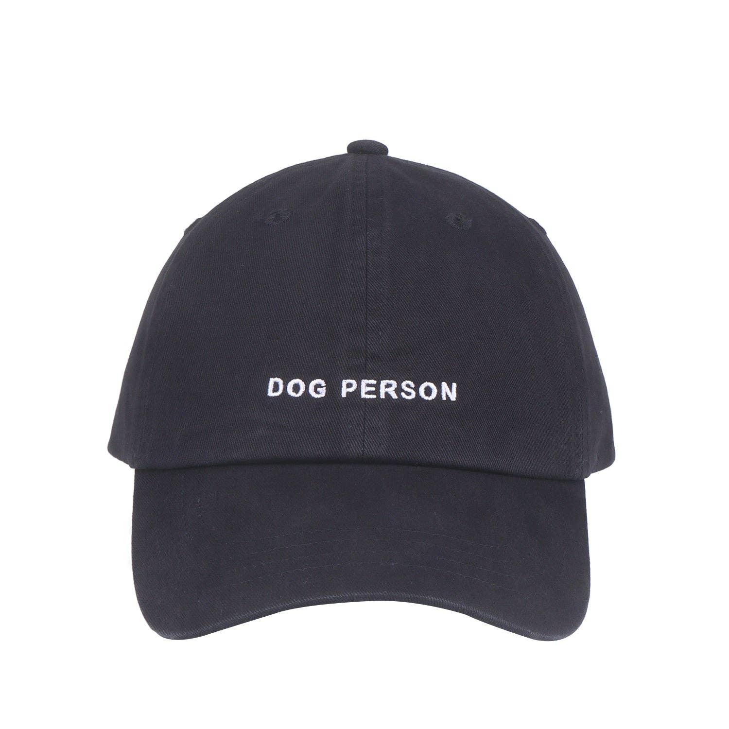 HatPhile Dog Person Baseball Cap - Embroidered Adjustable Hat for Dog Lovers: Black - Pet Musings