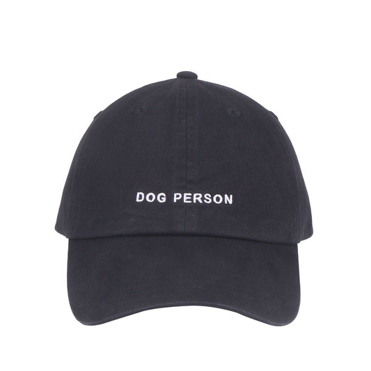 HatPhile Dog Person Baseball Cap - Embroidered Adjustable Hat for Dog Lovers: Black - Pet Musings