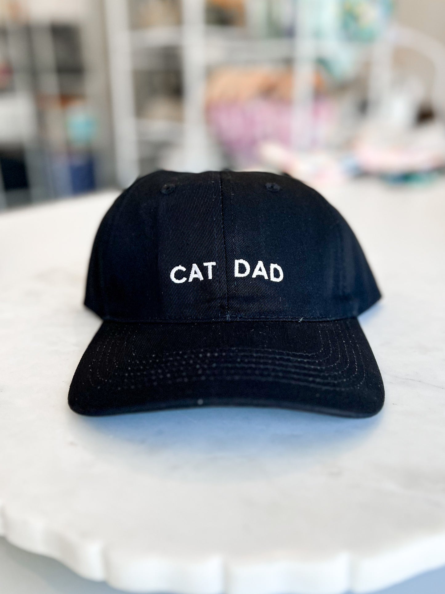 Cat Dad Hat Black