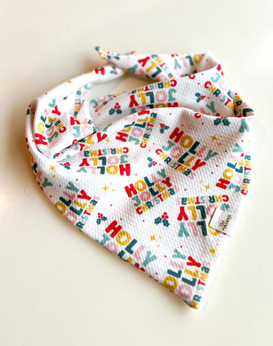 Holly Jolly Christmas Wrinkle Resistant Bandana