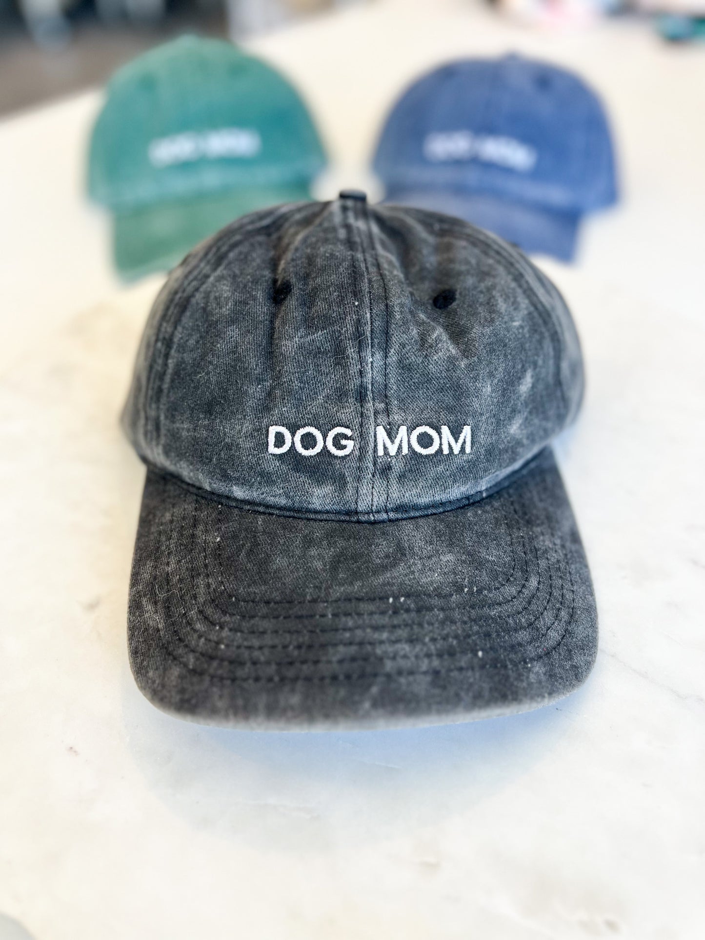 Dog Mom Hat Gray