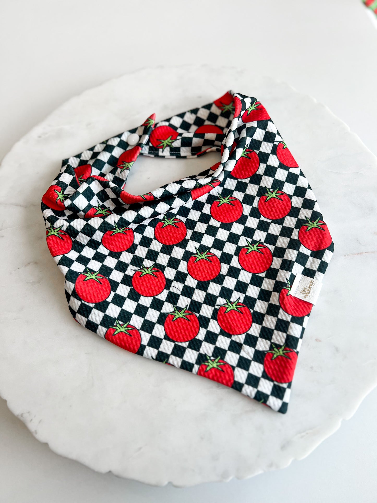 Checkered Tomatoes Wrinkle Resistant Bandana