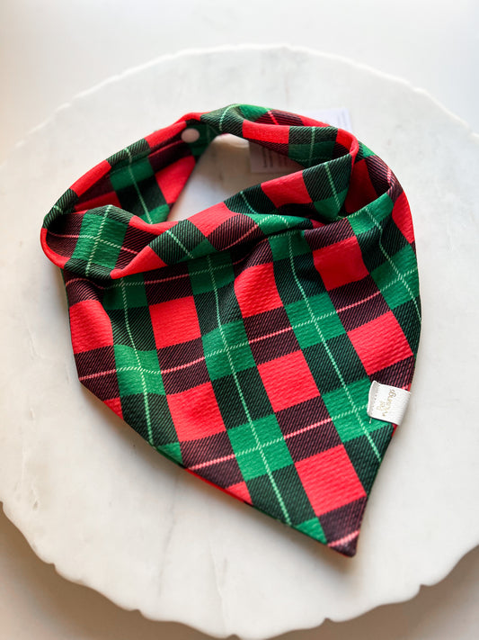 Tis the Season Plaid Wrinkle Resistant Bandana