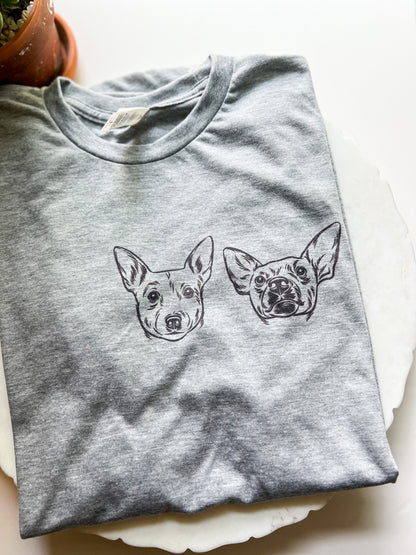 Custom Pet Portrait T-shirt