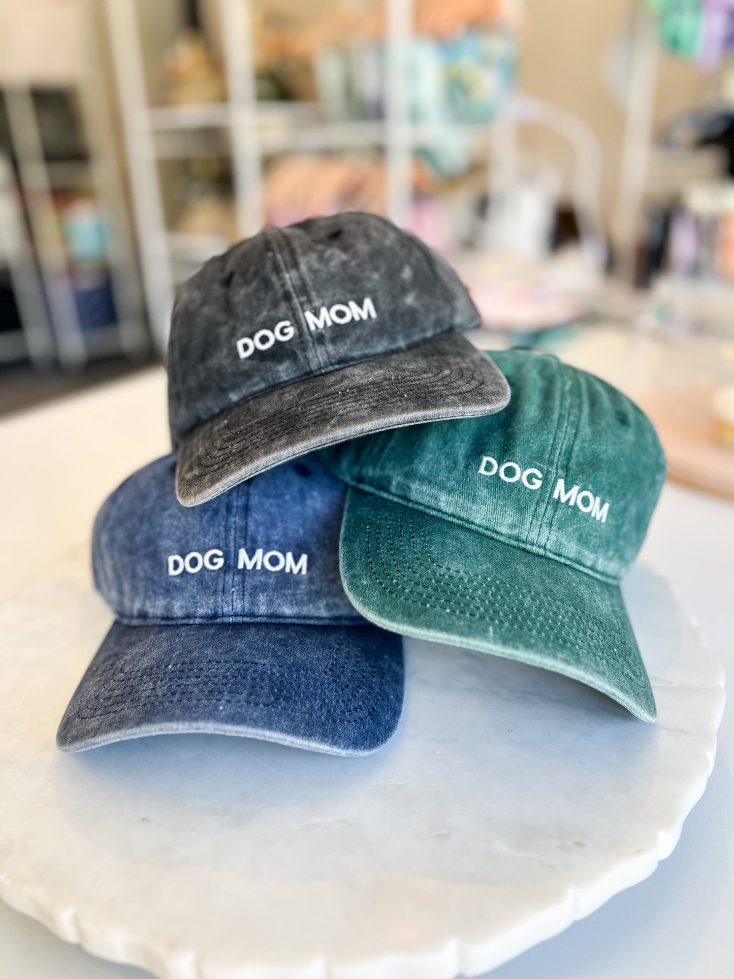 Dog Mom Hat Blue