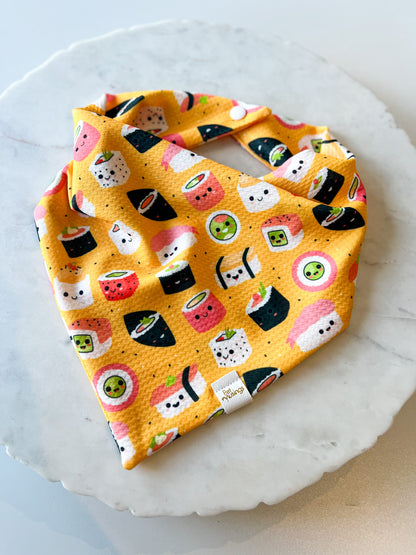 Sushi Wrinkle Resistant Bandana