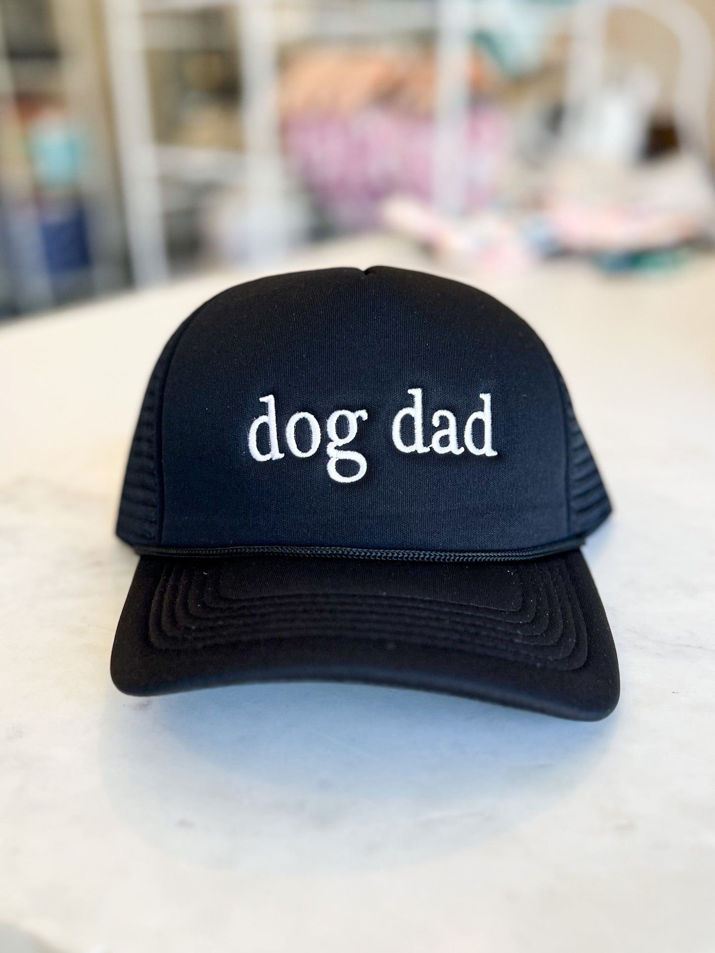 Dog Dad Trucker Hat Black