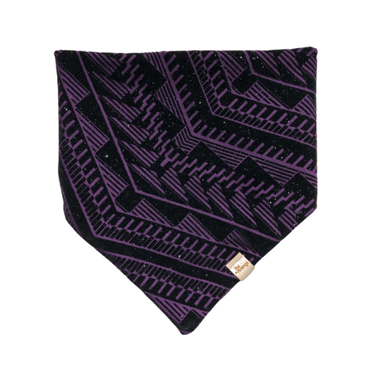 Art Deco Faux Suede Bandana - Pet Musings