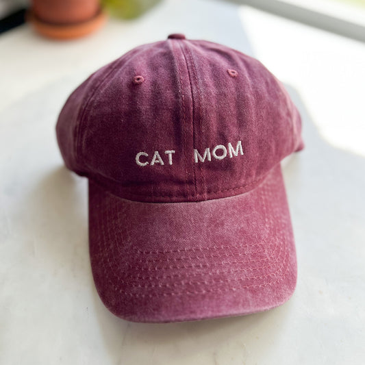 Cat Mom Hat Red