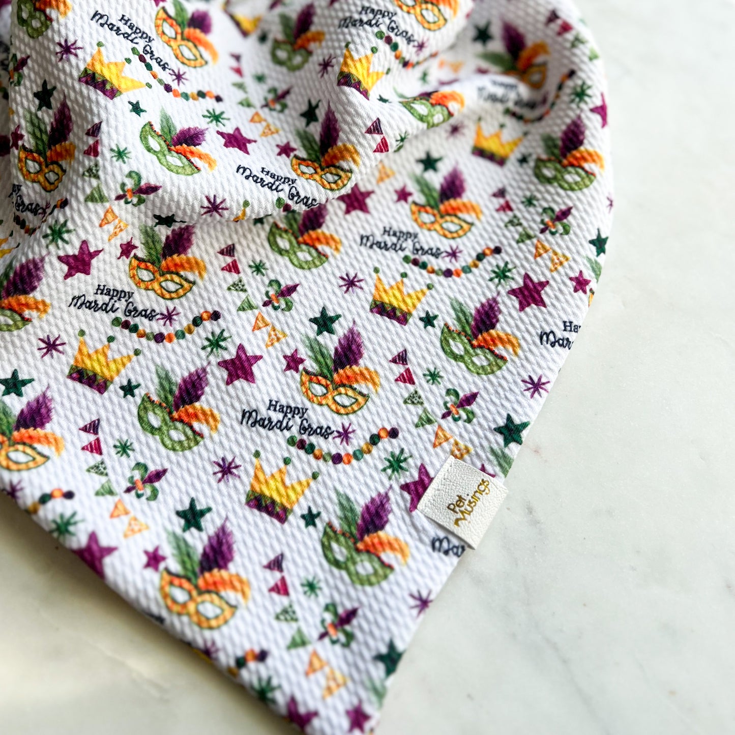 Mardi Gras Party Wrinkle Resistant Bandana