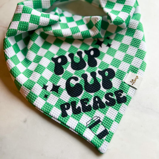Pup Cup Please Wrinkle Resistant Bandana