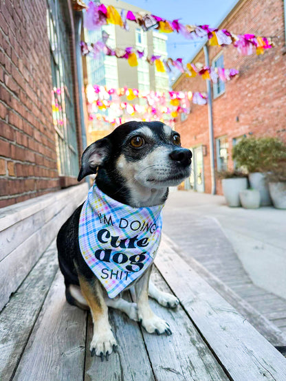 Doing Cute Dog Shit Wrinkle Resistant Bandana