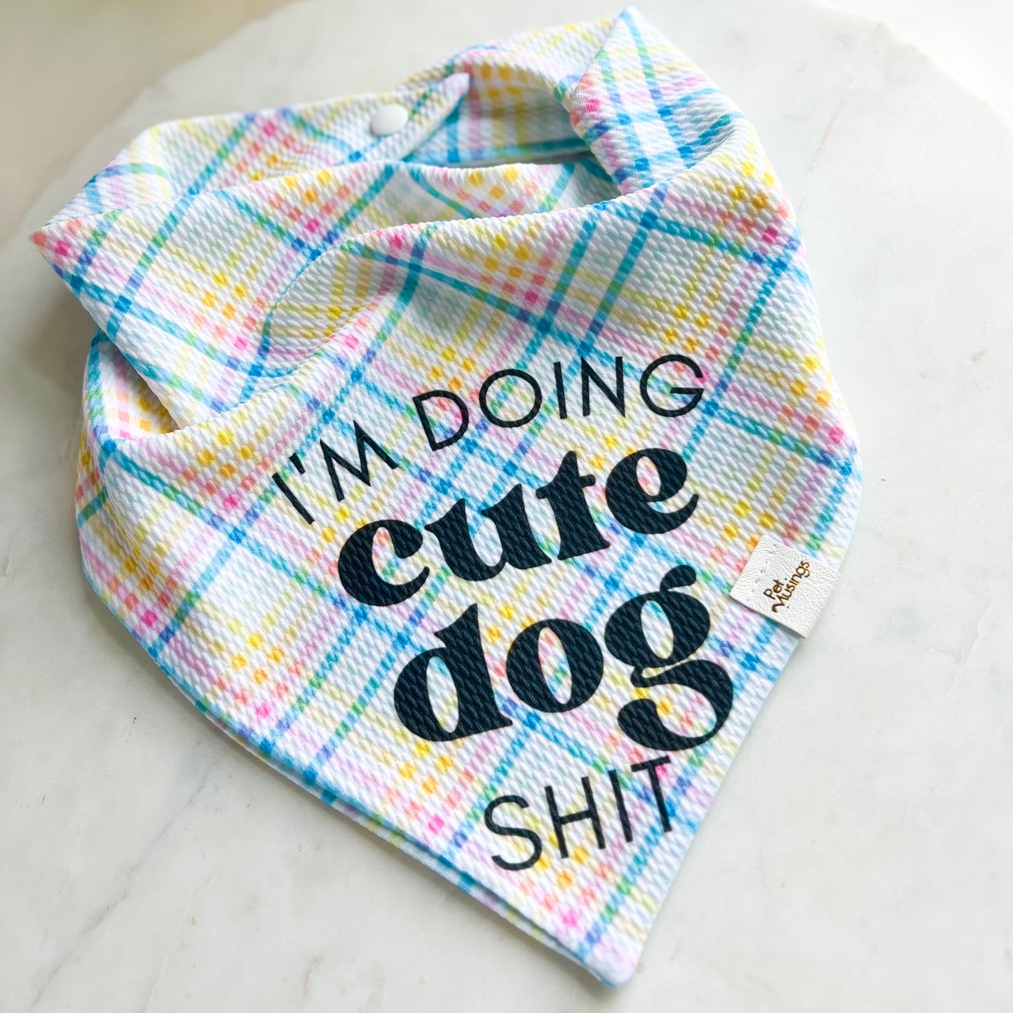 Doing Cute Dog Shit Wrinkle Resistant Bandana