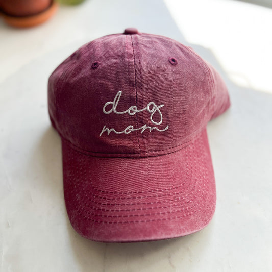 Dog Mom Hat Red