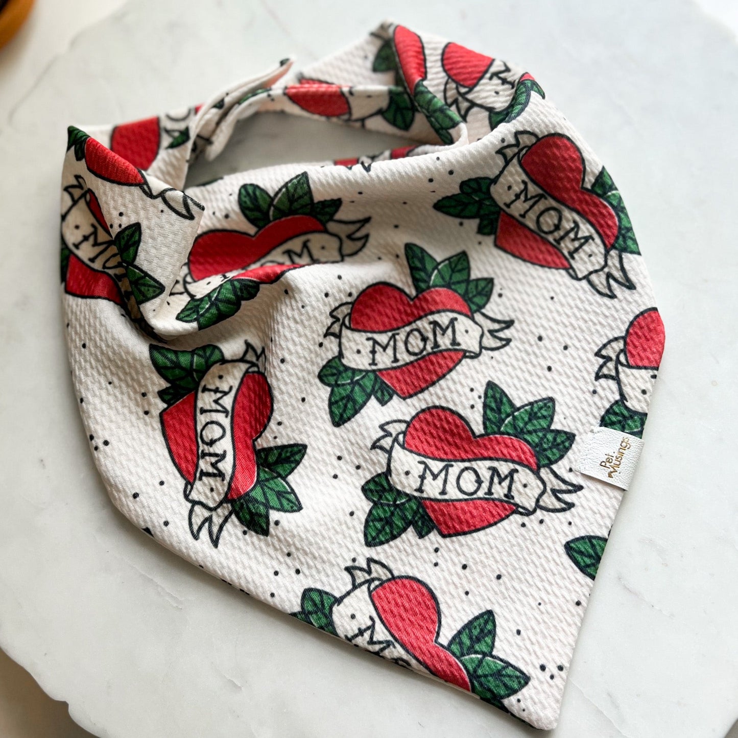 Mom Tattoo Wrinkle Resistant Bandana