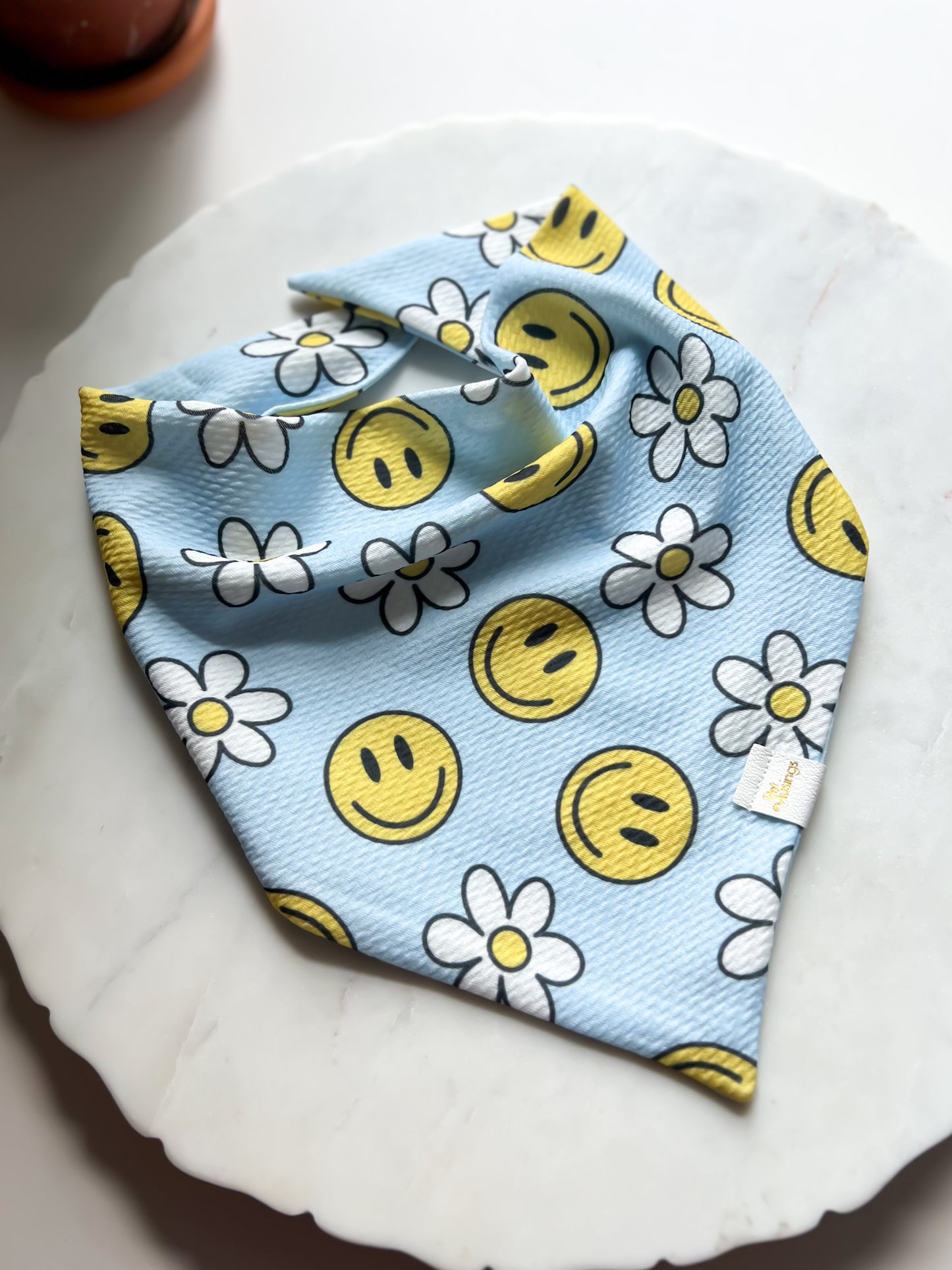 Daisy Smileys Wrinkle Resistant Bandana